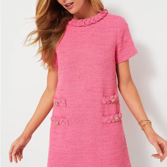 TUCKERNUCK Hot Pink Tweed Jackie Dress - Picture 7 of 8